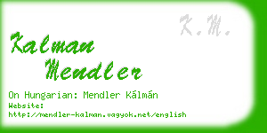 kalman mendler business card